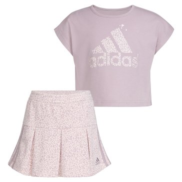 Adidas Little Girls' Classic Logo Skort Sets