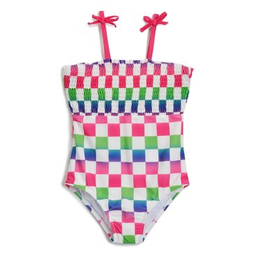 Liberty & Valor Little Girls' Blocked Swimsuit One Piece