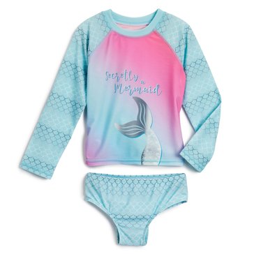 Liberty & Valor Little Girls' Mermaid Swimsuit 2-Piece