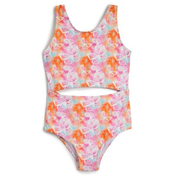 Liberty & Valor Big Girls' Butterfly Cut Out Swimsuit One Piece