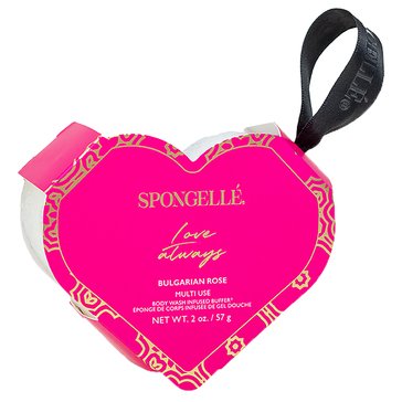 Spongelle Heart Shaped Bulgarian Rose Body Buffer