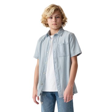 Gap Big Boys' Short Sleeve Denim Shirt