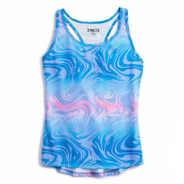 3 Paces Big Girls' Stephanie Printed Flowy Racerback Tank