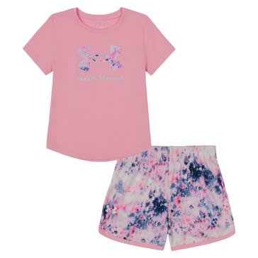 Under Armour Little Girls Burst Dye Short Sets