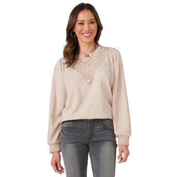 Democracy Women's Applique Mineral Wash Sweatshirt (Plus Size)