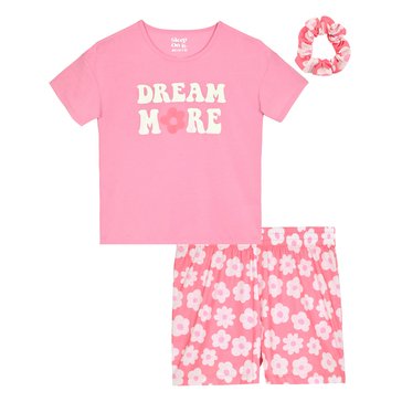 Sleep On It Big Girls Flower Short Sets