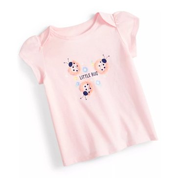 Wanderling Baby Girls' Short Sleeve Ladybug Tee