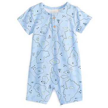 Wanderling Baby Boys' Map Sunsuit