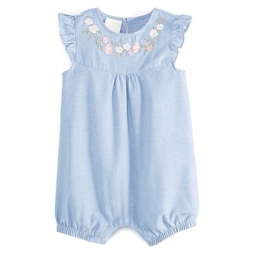 Wanderling Baby Girls' Chambray Sunsuit