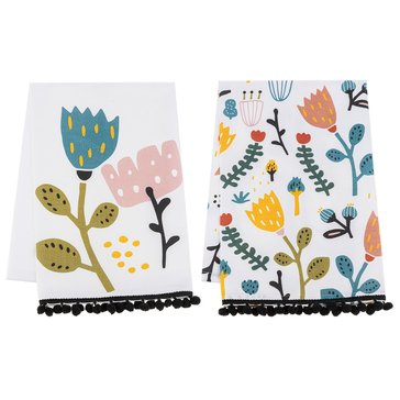 Ganz Colorful Fleur Tea Towel