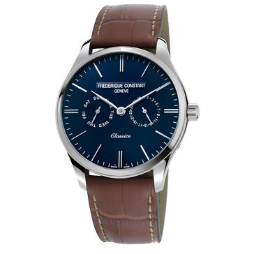 Frederique Constant Men's Quartz Classic Strap Chronograph Watch
