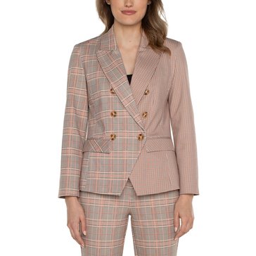 Liverpool Women's Mixed Plaid DB Blazer