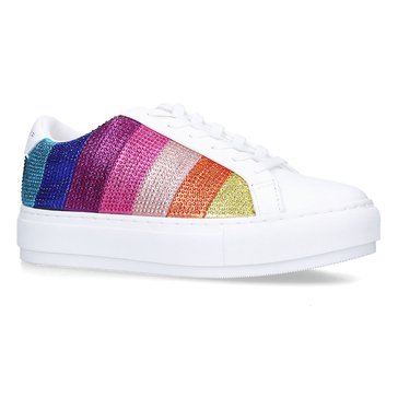 Kurt Geiger Women's Laney Stripe Crystal Sneaker