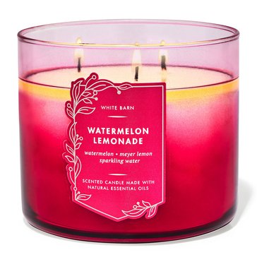 Bath & Body Works White Barn Watermelon Lemonade 3-Wick Candle