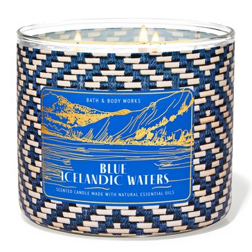 Bath & Body Works Soulcation Destination Blue Icelandic Waters 3-Wick Candle