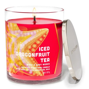 Bath & Body Works Tropidelic Iced Dragonfruit Tea Single Wick Candle