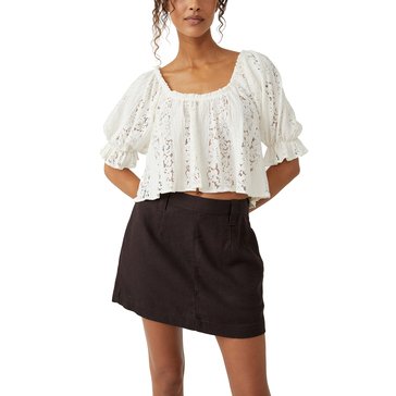 Free People Women's Stacey Lace Knit Top