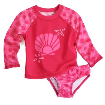 Wanderling Baby GIrls' Long Sleeve Rashguard Set