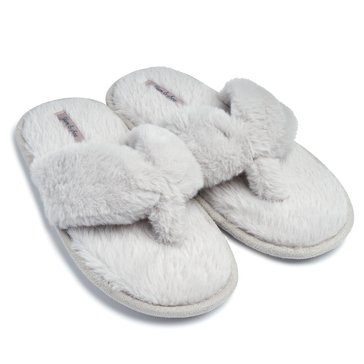 Yarn & Sea Women's Faux Fur Thong Slipper