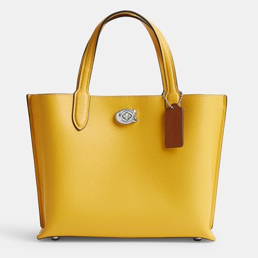 COACH Colorblock Leather Willow 24 Tote
