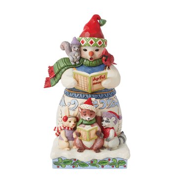 Jim Shore Snowman Animals Caroling Figurine