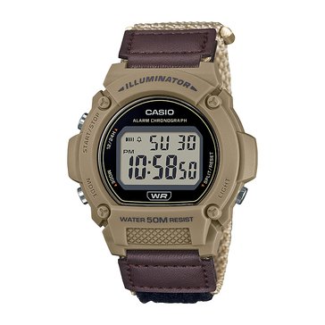 Casio Unisex W219 Series Digi Cloth Strap Watch