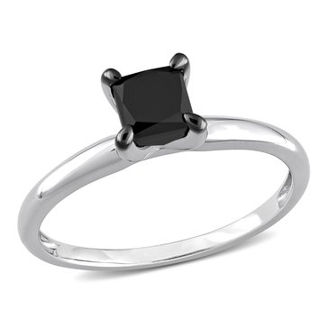 Sofia B. 1 cttw Black Diamond Princess Cut Ring
