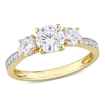 Sofia B. 1 3/8 cttw Moissanite 3-Stone Engagement Ring