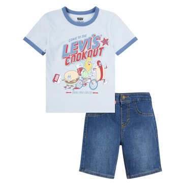Levis Little Boys Cookout Tee And Short Sets