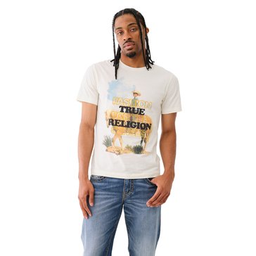 True Religion Men's Waterbase Embroidery Cowboy Tee