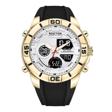 Reaction By Kenneth Cole Men's Analog-Digital Silicone Strap Watch