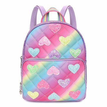 OMG Accessories Girls' Hearts Glitter Mini Backpack