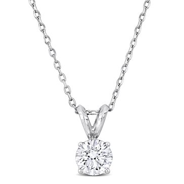 Created Forever 1 cttw Lab Grown Diamond Solitaire Pendant with Chain