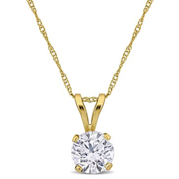 Created Forever 1 cttw Lab Grown Diamond Solitaire Pendant with Chain