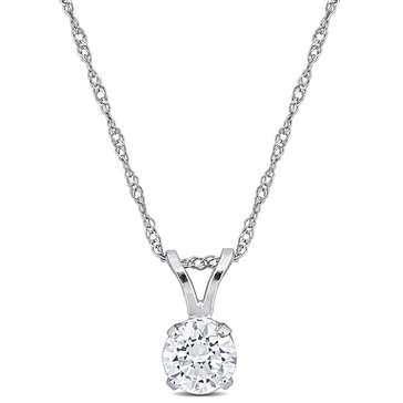Created Forever 1/2 cttw Lab Grown Diamond Solitaire Pendant Necklace