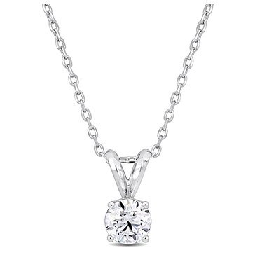 Created Forever 3/4 cttw Lab Grown Diamond Solitaire Pendant with Chain