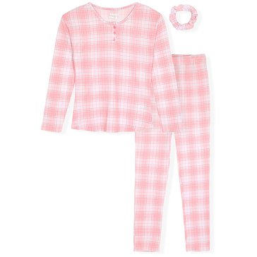 Sleep On It Big Girls' Paid Henley Hacci Sleep Sets