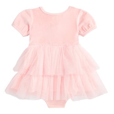 Wanderling Baby Girls' Sparkle Tulle Velour Dress