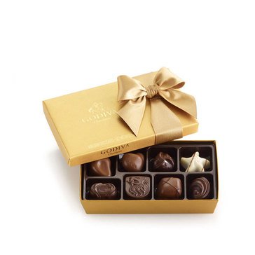 Godiva Assorted Chocolate Gold Ballotin Gift Box, 8-piece
