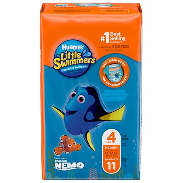 Huggies Little Swimmers Size 4(Medium) Disposable Swimpants, 11ct