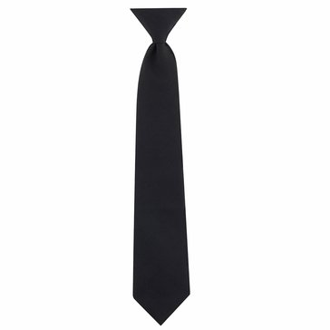 Cambridge Black Formal Tie with Hook-On Clip Style# NA-02
