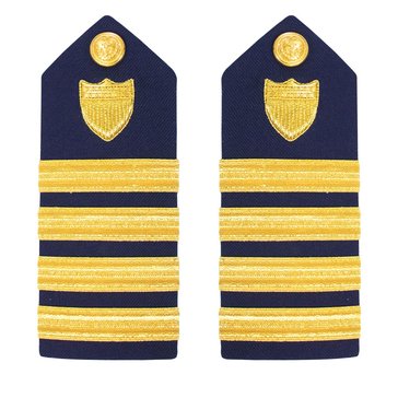 USCG Men's Hard Boards Gold Shield CAPT