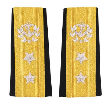 USMM Soft Shoulder Boards W/ Wreath And Anchor L2Star RADM