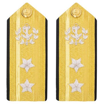 USMM Hard Shoulder Boards With Wreath And Anchor 2Star Upper RADM 