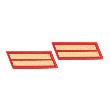 USMC Women's Service Stripe Set-2 Gold on Red Merrowed