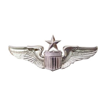 USAF Breast Badge Regular Mirror Finish Senior Basic Pilot - CRD