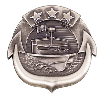 Warfare Badge Full Size SM CRAFT ENL  Oxidized  Silver 