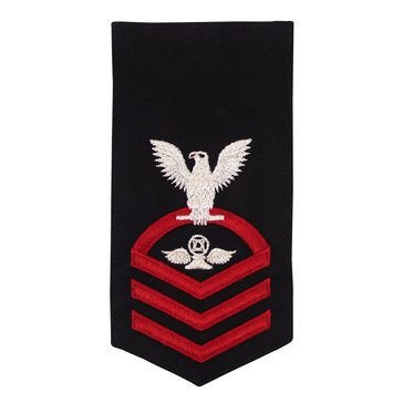 Women's E7 (ACC) Rating Badge in STANDARD Red on Blue POLY/WOOL for Air Traffic Controller