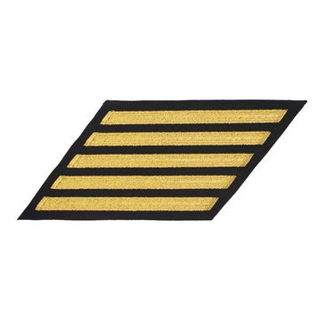 Men's ENLISTED Service Stripe Set-5 on STANDARD Gold on Blue SERGE WOOL