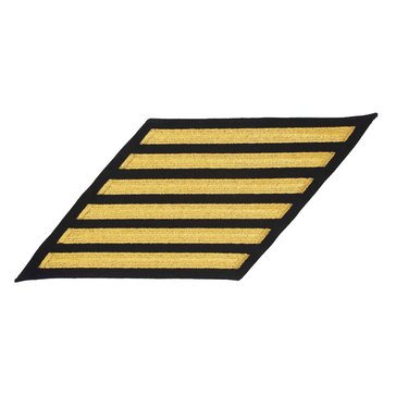 Men's ENLISTED Service Stripe Set-6 on STANDARD Gold on Blue SERGE WOOL